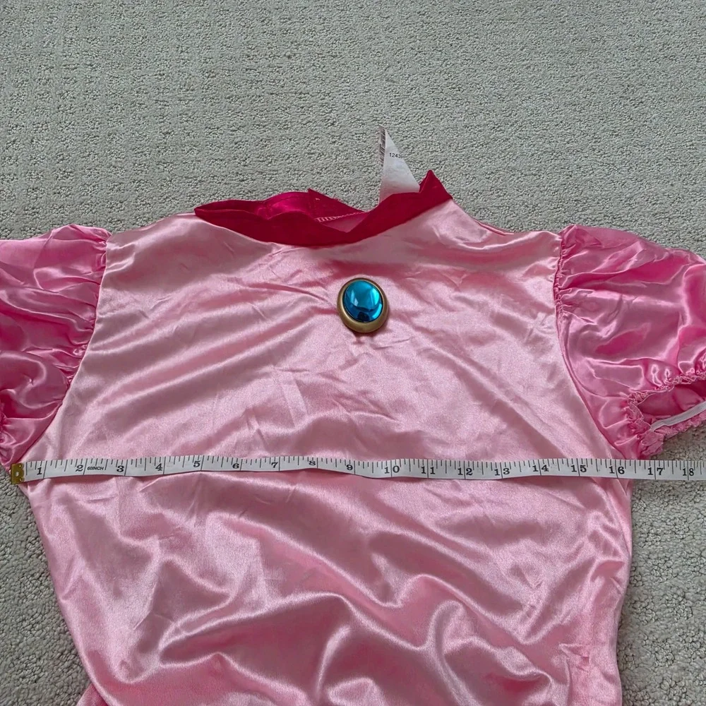 Nintendo Super Mario Princess Peach Costume Dress Pink Girls size Large 12-14